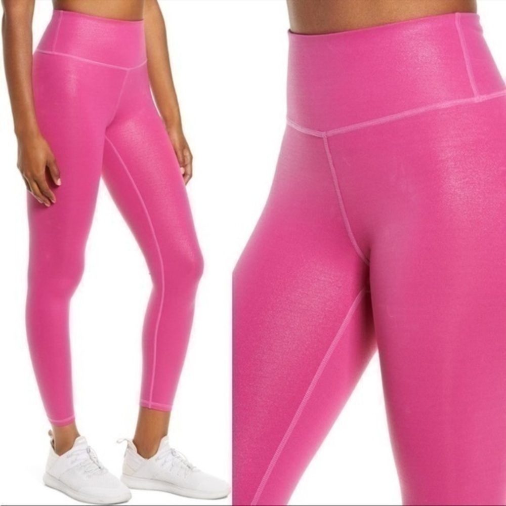 IVL Collective Shimmer Leggings Pink Fuchsia Size 8 Barbiecore Festival